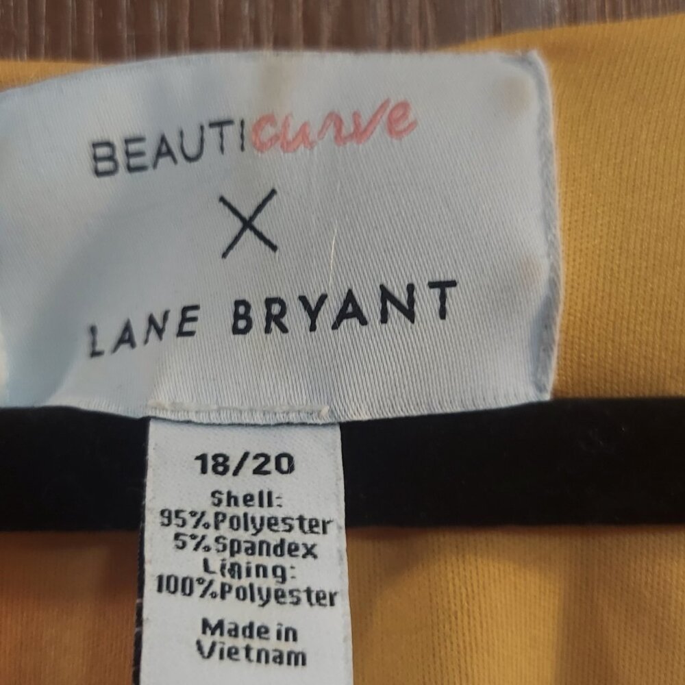 Lane Bryant Yellow Floral Midi Dress - Picture 3 of 6